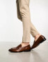 ASOS DESIGN loafers in tan polished leather