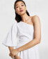 ფოტო #4 პროდუქტის Women's Cotton Eyelet One-Shoulder Maxi Dress