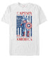 Marvel Men's Comic Collection Captain America Patriotic Stance Short Sleeve T-Shirt Белый, L - фото #2