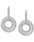 ფოტო #3 პროდუქტის EFFY® Diamond Interlocking Circle Hoop Earrings (1/6 ct. t.w.) in Sterling Silver