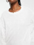 Monki Maja long sleeve t-shirt in white
