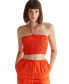 Women's Eliza Smocked Halter Top Bright orange + poppy, XSmall - фото #1