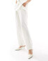 Фото #4 товара ONLY high waisted straight linen mix trouser co-ord in cream