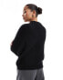 Threadbare high neck jumper in black