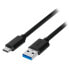 Фото #2 товара Akyga AK-USB-24 - 0.5 m - USB A - USB C - USB 3.2 Gen 1 (3.1 Gen 1) - Black