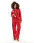 Фото #1 товара 4th & Reckless jennifer jersey pyjama trouser in red