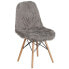 Фото #4 товара Shaggy Dog Charcoal Gray Accent Chair