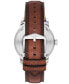 ფოტო #3 პროდუქტის Men's Heritage Automatic Brown Leather Watch 43mm