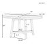 Farmhouse Round Extendable Dining Table With 16 Leaf Wood Kitchen Table