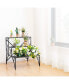 3 Tier Stair Style Metal Plant Stand Garden Shelf Flower Pot