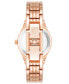 ფოტო #3 პროდუქტის Women's Quartz Rose Gold-Tone Alloy Bracelet Watch, 26mm