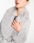 Фото #8 товара Forever New faux fur maxi coat in light grey