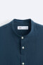 Creased-effect cotton shirt