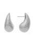 Фото #1 товара Polished Rhodium Teardrop Stud Earrings