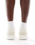 Pull&Bear chunky contrast trainers in white