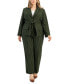 Plus Size Striped Belted Pantsuit