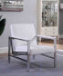 Fifth Avenue Faux Leather and Stainless Steel Accent Chair