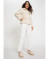 ფოტო #1 პროდუქტის Women's Straight Leg Stretch Crop Trouser