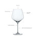 Style Burgundy Wine Glasses, Set of 4, 22.6 Oz