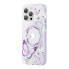 Фото #1 товара Чехол для смартфона Kingxbar Motyl Butterfly Series фиолетовый iPhone 14 Plus MagSafe