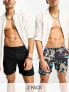 Фото #2 товара AllSaints lani 2 pack swim shorts in black multi