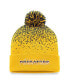 Men's Gold Nashville Predators Iconic Gradient Cuffed Knit Hat with Pom
