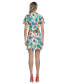 Women's Cotton Tropical-Print Mini Dress