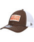 Фото #1 товара Men's Brown Cleveland Browns 9FORTY Trucker Snapback Hat