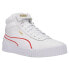 Фото #2 товара Puma Carina Mid Logo High Top Womens White Sneakers Casual Shoes 386822-01