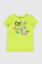 Kız Çocuk Floresan Sarı Cvq Tişört