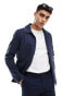 Jack & Jones Premium linen mix casual suit jacket in navy Синий, XS - Chest 92cm - фото #1