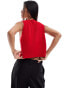 Фото #3 товара ASOS DESIGN knitted v neck waistcoat in red