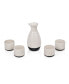 Фото #1 товара Набор кувшина и чашек для холодного и горячего саке True Brands fervor из керамики, 5 предметов