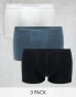 Фото #1 товара ASOS DESIGN 3 pack trunks in multiple colours