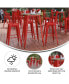 Фото #13 товара Dryden Indoor/Outdoor Bar Top Table, 30" Round All Weather Poly Resin Top With Steel Base