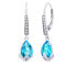 Silver Clarissa Earrings with Swiss Blue Topaz and Brilliance Zirconia JJJ1267ETS