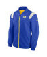 Men's Royal Los Angeles Rams Sideline Coaches Bomber Full-Zip Jacket