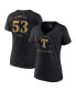 Фото #1 товара Women's Adolis Garcia Black Texas Rangers 2023 World Series Champions Plus Size Name and Number V-Neck T-shirt