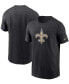 Men's Black New Orleans Saints Primary Logo T-shirt