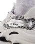 Steve Madden Possesion-E chunky trainers in white with silver metallic