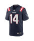 Фото #2 товара Men's Ty Montgomery Navy New England Patriots Player Game Jersey