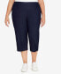 ფოტო #2 პროდუქტის Plus Size Classics Relaxed Denim Capri Pant