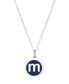 ფოტო #37 პროდუქტის Mini Initial Pendant Necklace in Sterling Silver and Navy Enamel, 16" + 2" Extender