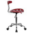 Фото #1 товара Vibrant Wine Red And Chrome Swivel Task Chair With Tractor Seat