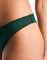 Weekday Ava brazilian bikini bottom in shiny dark green L - фото #8