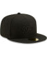 Фото #4 товара Men's San Francisco 49ers Black on Black Alternate Logo 59FIFTY Fitted Hat