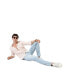 Фото #3 товара Men's White And Peach Checkered Regular Fit Casual Shirt
