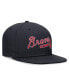 Фото #1 товара Men's Navy Atlanta Braves Evergreen Performance Fitted Hat