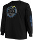 ფოტო #3 პროდუქტის Men's Big and Tall Black Los Angeles Rams Color Pop Long Sleeve T-shirt