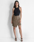 ფოტო #5 პროდუქტის Women's Sequin Plaid Wrap Mini Skirt